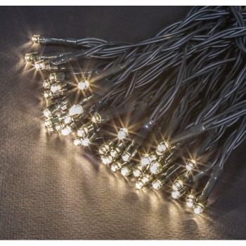 Гирлянда светодиодная умная нить 20,0м 500LED 8режимов IP44 теплый белый, зеленый провод, Wi-Fi Navigator