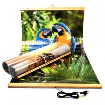Электрообогреватель настенный "Домашний очаг" Попугаи