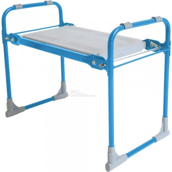 Скамейка-перевертыш садовая складная 56х30х42,5см голубая Nika