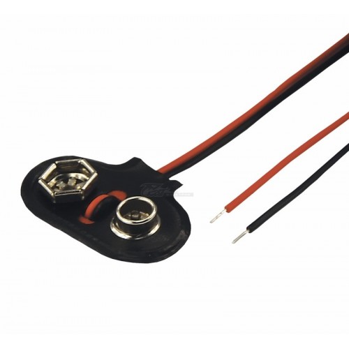 Штекер питания DC 9V 150mm угловой для кроны