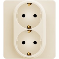 Розетка 2м с/з 16А слоновая кость Legrand INSPIRIA