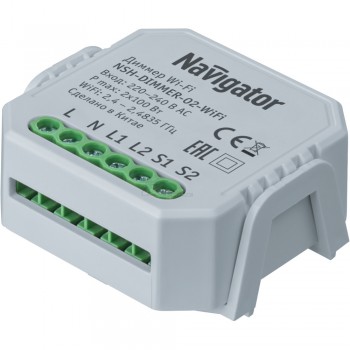 Диммер умный 2-канальный NSH-DIM-01 Wi-Fi 2х100 Вт Navigator SmartHome