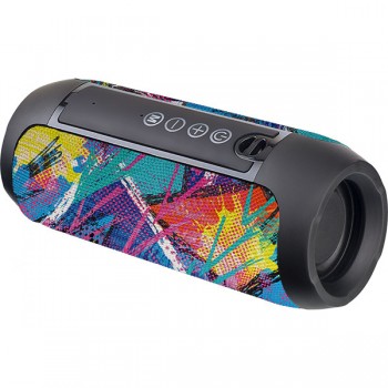 Колонка Bluetooth Perfeo "STREET ART" FM, microSD, USB, AUX, 10Вт, 1200mAh, черная с рисунком