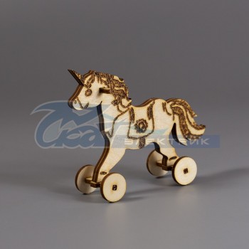 Доска для выжигания 3D "Единорог на колесиках" REXANT