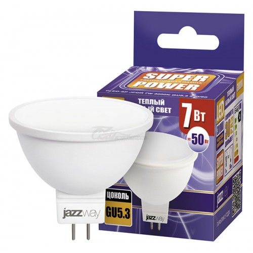 Лампа светодиодная Jazzway PLED-SP JCDR 7W 5000K 230V GU5.3