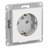 Розетка Atlasdesign 1мест. с/з белая 16А