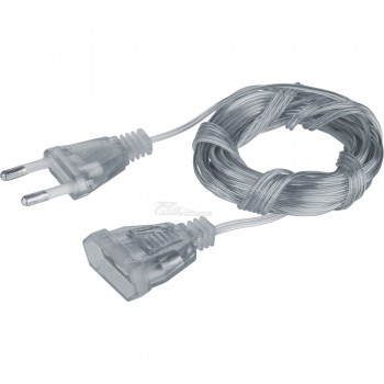 Удлинитель для гирлянд 220В IP20 5м прозрачный ПВХ Navigator