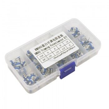 Набор потенциометров RM065 10 номиналов по 10шт (500 Ом - 1 МОм) кейс