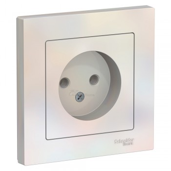 Розетка Atlasdesign 1мест. б/з жемчуг 16А в сборе