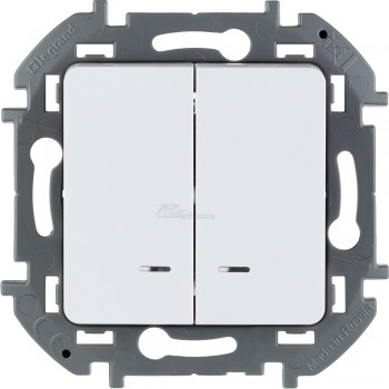 Выключатель 2кл с инд. 10 AX белый Legrand INSPIRIA