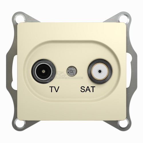 Розетка Glossa TV-SAT 1DB крем GSL 000297