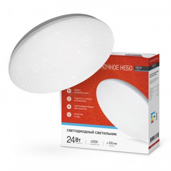 Светильник светодиодный DECO Ночное небо 24Вт 230В 6500К 2160лм 300х55мм IN HOME
