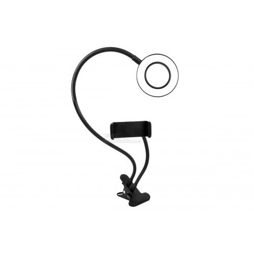 Светильник кольцевой прищепка с креплением для телефона KD-848 C02