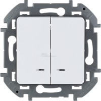 Выключатель 2кл с инд. 10 AX белый Legrand INSPIRIA