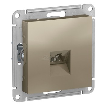 Розетка Atlasdesign RG45 5Е шампань
