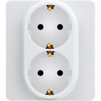 Розетка 2м с/з 16А белый Legrand INSPIRIA
