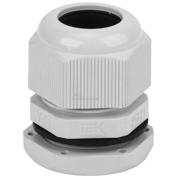 Кабельный ввод PG-21 d15-18 IP54 серый ИЭК