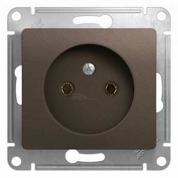 Розетка 1-местная б/з с/п шоколад Glossa