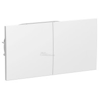 Розетка Atlasdesign 2м белая c/з з/ш сдвижная крышка в сборе
