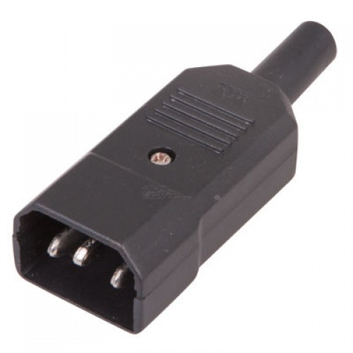 Штекер сетевой трехконтактный на кабель REXANT C14