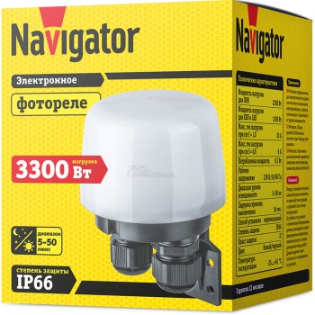 Фотореле PC-05 15А 3300Вт IP66 Navigator