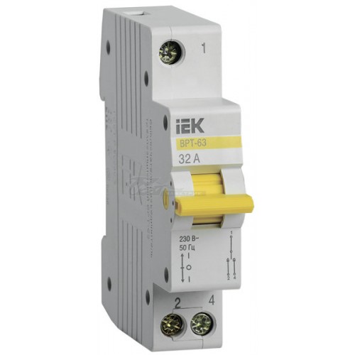 Выключатель-разъединитель 3-поз ВРТ-63 1P 32A IEK