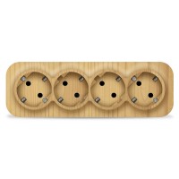 Розетка 4м о/п с/з 16А сосна Universal IONICH