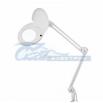 Лупа на струбцине настольная круглая 3Х с подсветкой и крышкой REXANT