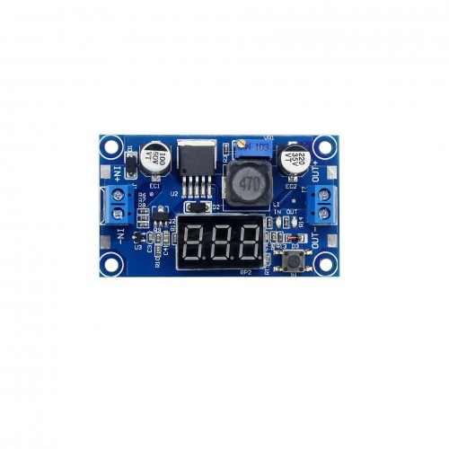 Преобразователь понижающий LM2596 DC-DC с дисплеем Uвх=4,5-40В, Uвых=1,25-37В 3А