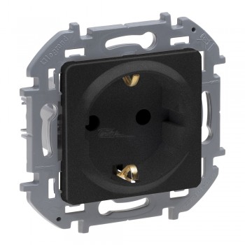 Розетка 1м с/з 16А антрацит Legrand INSPIRIA