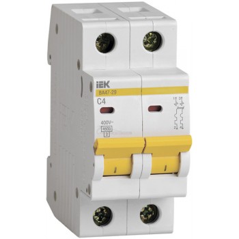 Выключатель автоматический 2Р 04А (C) ИЭК ВА 47-29