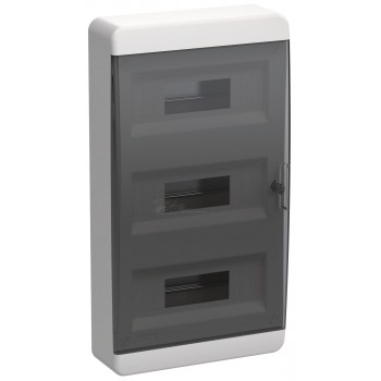 Корпус пластиковый ЩРН-П,36 модулей навесной черная прозрачная дверь IP41 TEKFOR