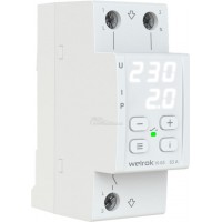 Реле напряжения с контролем тока и мощности VI 63А белый индикатор Welrok