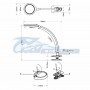 Лупа настольная 3дптр с подсветкой 30LED (подставка+прищепка), белая REXANT