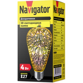 Лампа светодиодная декоративная ST64-4-230-E27 "груша" Navigator