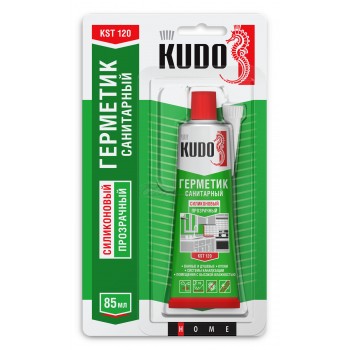 Герметик KUDO силиконовый санитарный прозрачный 85мл