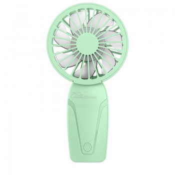 Вентилятор портативный мини (microUSB, 3 режима, 4,5 Вт) К-6 зеленый