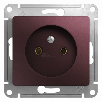 Розетка 1-местная б/з с/п баклажан Glossa