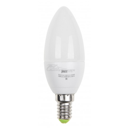 Лампа светодиодная Jazzway PLED-ECO С37 5W 3000K 400Lm E14 230V