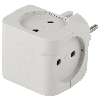 Разветвитель сетевой ЭРА на 4 гнезда б/з белый SP-4-W