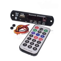 Аудиоресивер 12V USB/TF/FM/AUX/BT встраиваемый с ПДУ