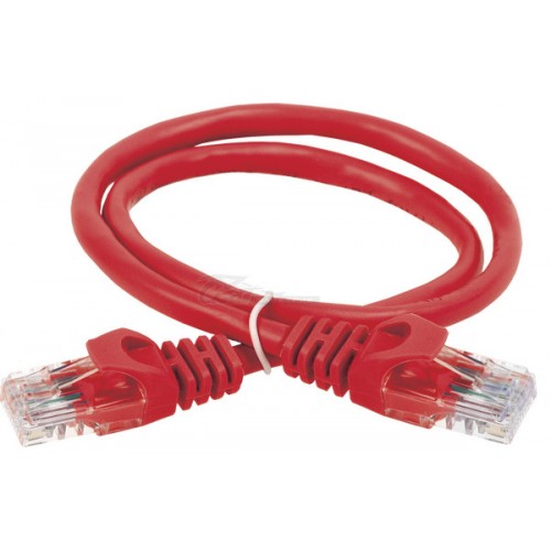 Патч-корд UTP 5e 3.0м красный IEK GENERICA