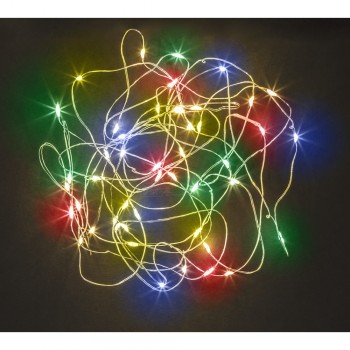 Гирлянда светодиодная Navigator 2хАА Роса 1,2м 10 микро LED постоянное свечение IP20 RGBY