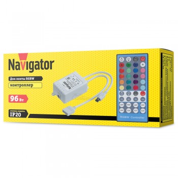 Контроллер ленты LED ND-CWRGB96IR RGBW+ пульт 96IR 12/24V Navigator
