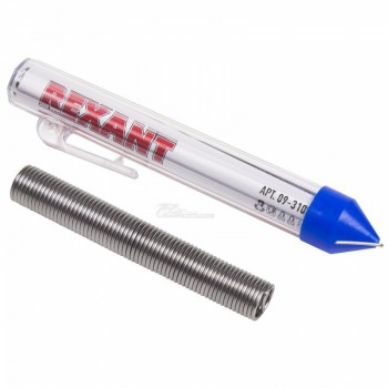 Припой ПОС-61 20гр d=1мм с канифолью (Sn60 Pb40) карандаш REXANT