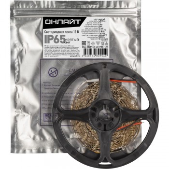 Лента LED 2835/60 Желтая IP65 4,8Вт/м 5см Онлайт