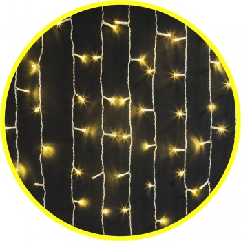 Гирлянда светодиодная занавес 3,0*2,0м (высота 3м) 400LED постоянное свечение IP20 теплый белый свет Navigator