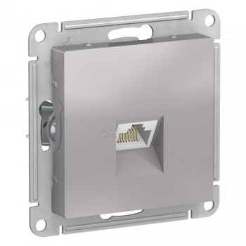 Розетка Atlasdesign RG45 5Е алюминий