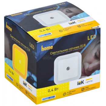 Ночник IEK 018 квадрат с датчиком освещенности 0.5Вт 220В