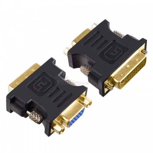 Переходник гнездо VGA - штекер DVI-A пластик Perfeo